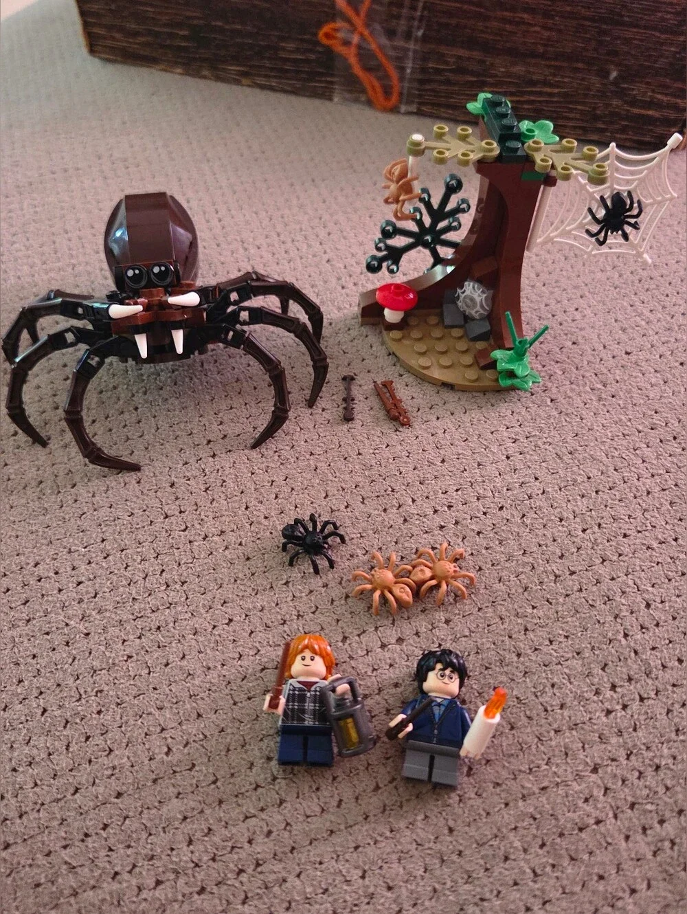 LEGO Harry Potter Aragog's Lair (75950) Minifigures, instructions manual, no box